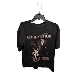 Cool Shirtz Give Me Your Mum's Credit Card Black Shirt Size Small